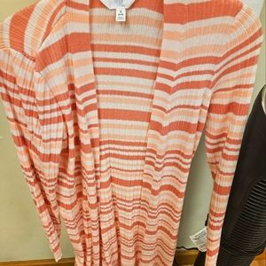 Women's size small long open sweater